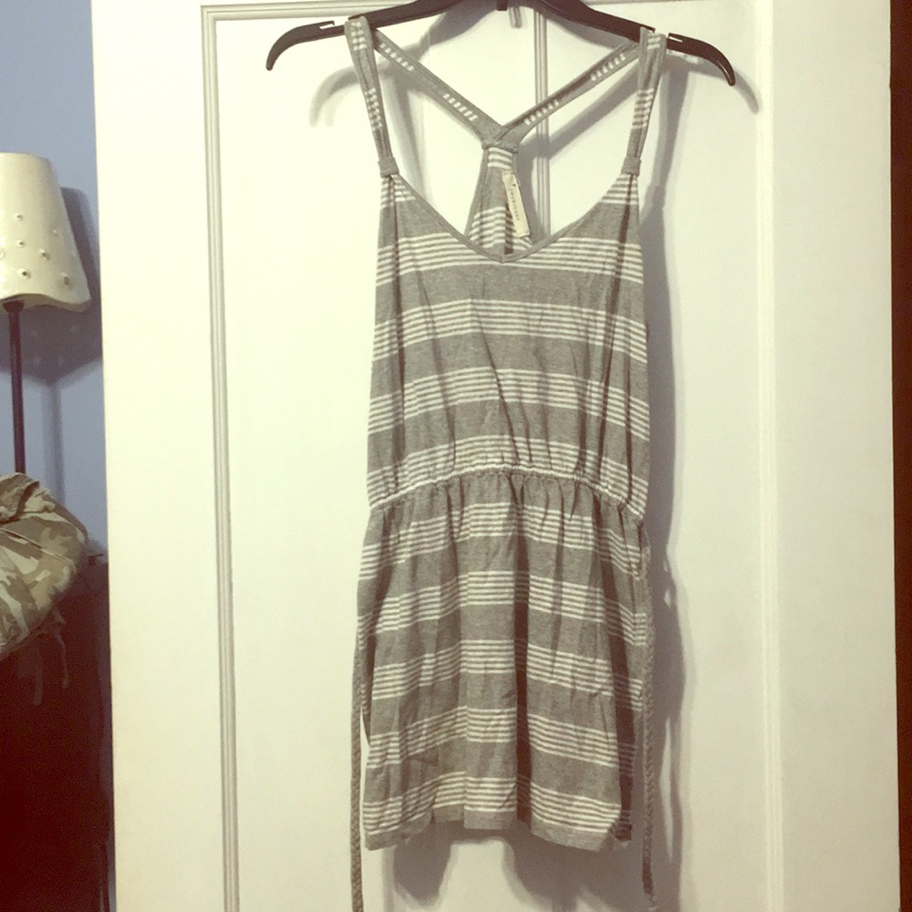 Grey striped dress